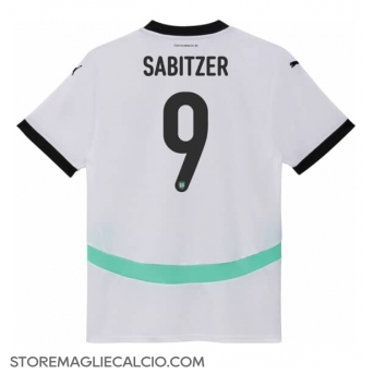 Austria Marcel Sabitzer #9 Maglia Gara Trasferta Repliche Europei 2024 Donna